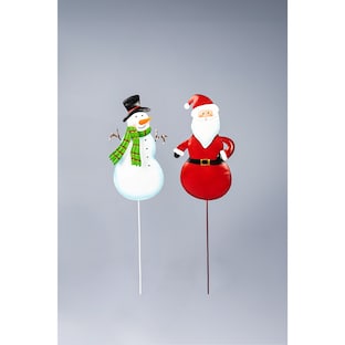 Metalen kerst-tuinsteker, 2-delig