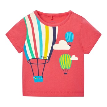 2-tlg. Set T-Shirt und Jeans-Shorts Heißluftballons