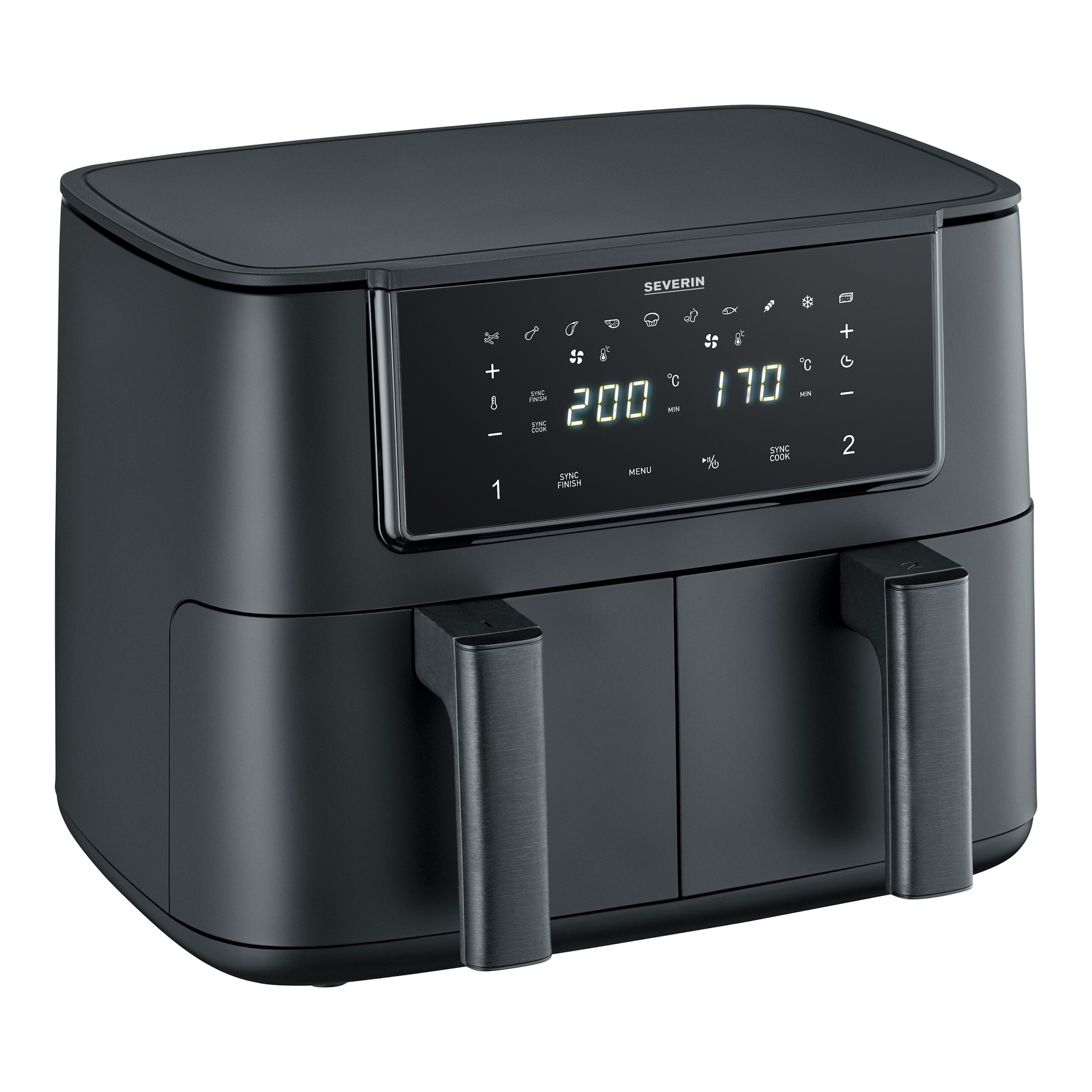 SEVERIN Heißluftfritteuse Black Line „Dual“ FR 2463