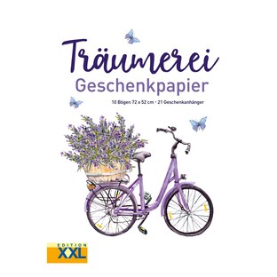 Geschenkpapier "Träumerei", 10 Bögen 72x52 cm, 21 Geschenkanhänger