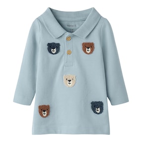 Poloshirt langarm Bären