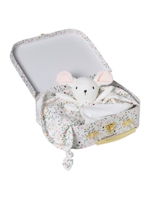 Baby Geschenk-Set: Maus-Schmusetuch & Köfferchen