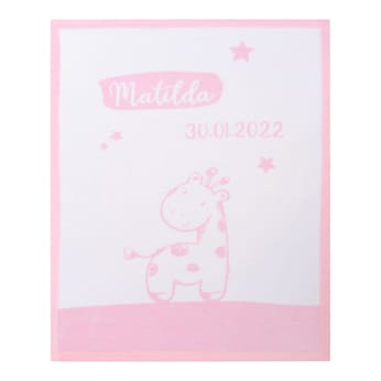 Babydecke Unicade mit Namen 75x100 cm