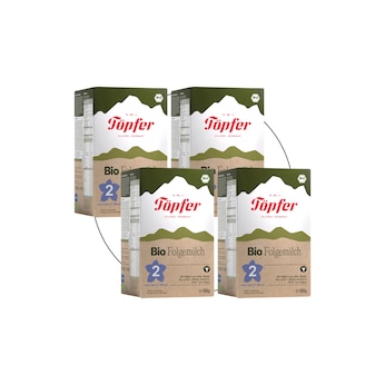 4er Pack Bio Folgemilch 2  600 g
