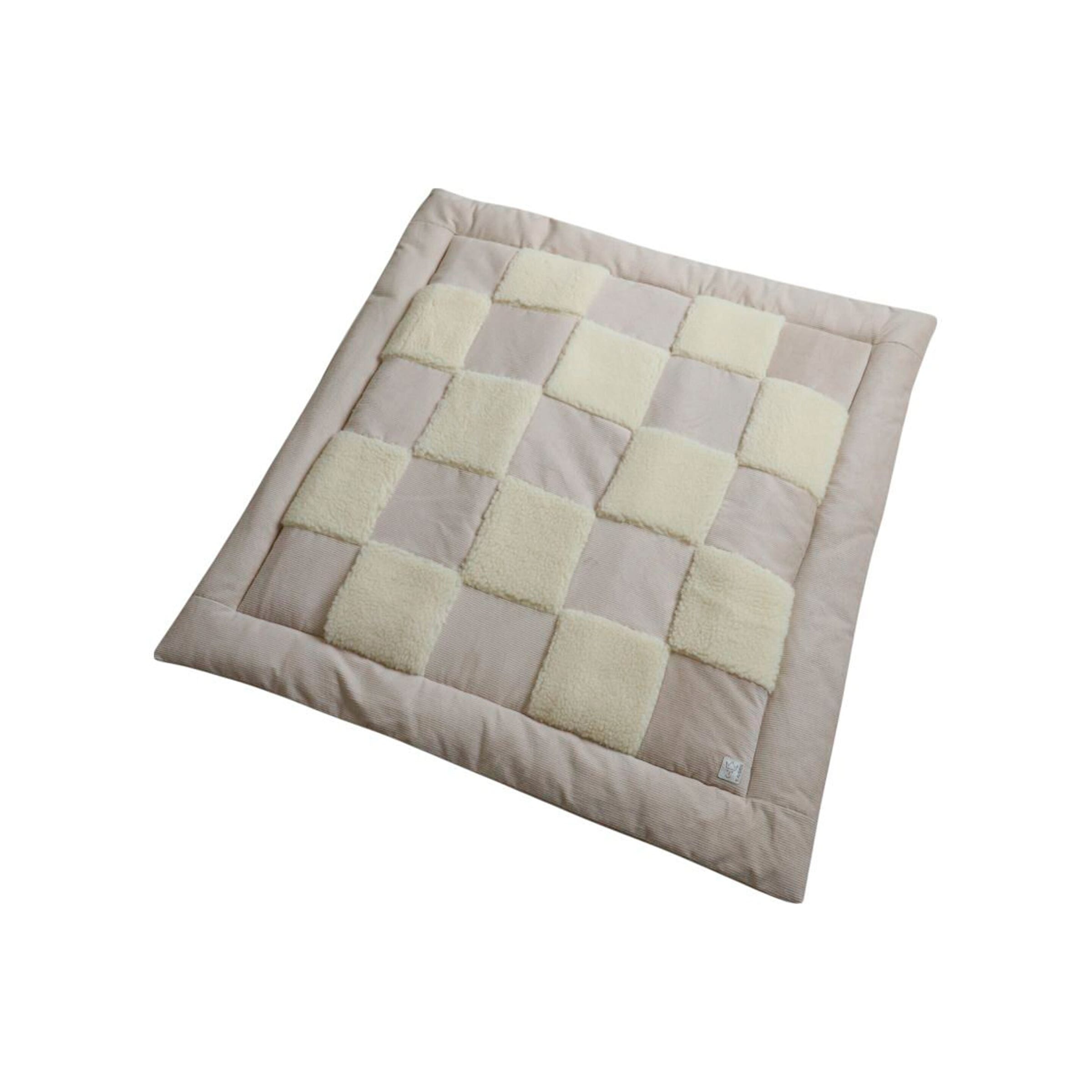 Kaiser Krabbeldecke CORD/WOLLE PATCHWORK 120x120cm