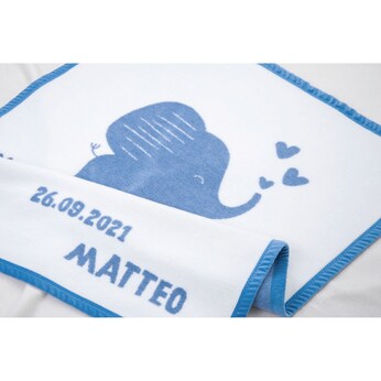 Babydecke Unicade mit Namen 75x100 cm