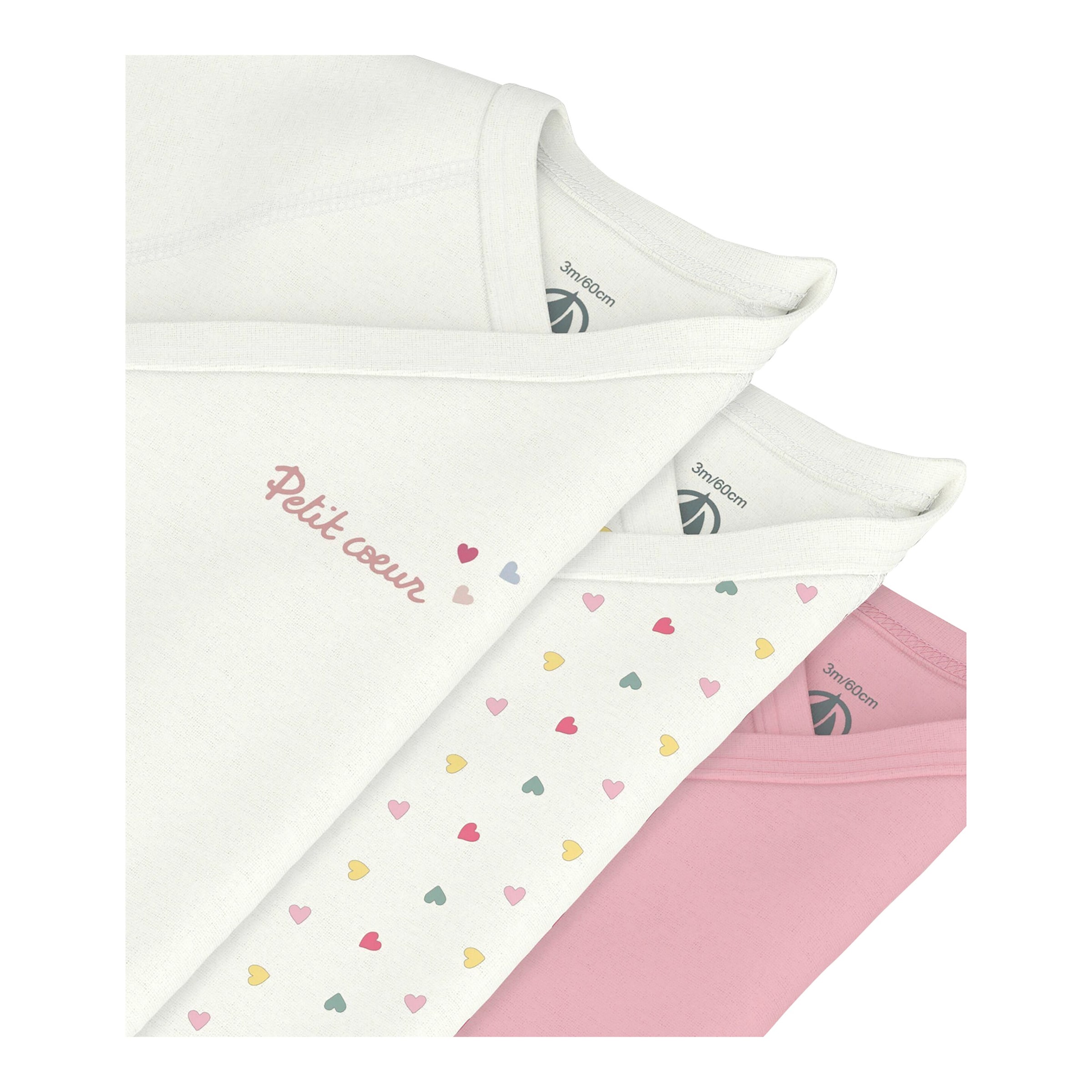 3er-Pack Wickelbodys kurzarm Herzen