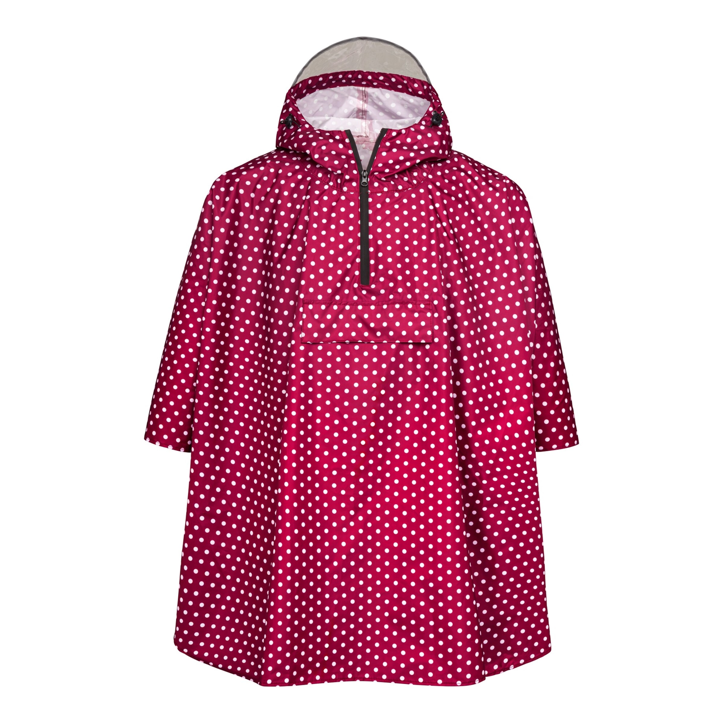 Regenponcho "Punkte", bordeaux