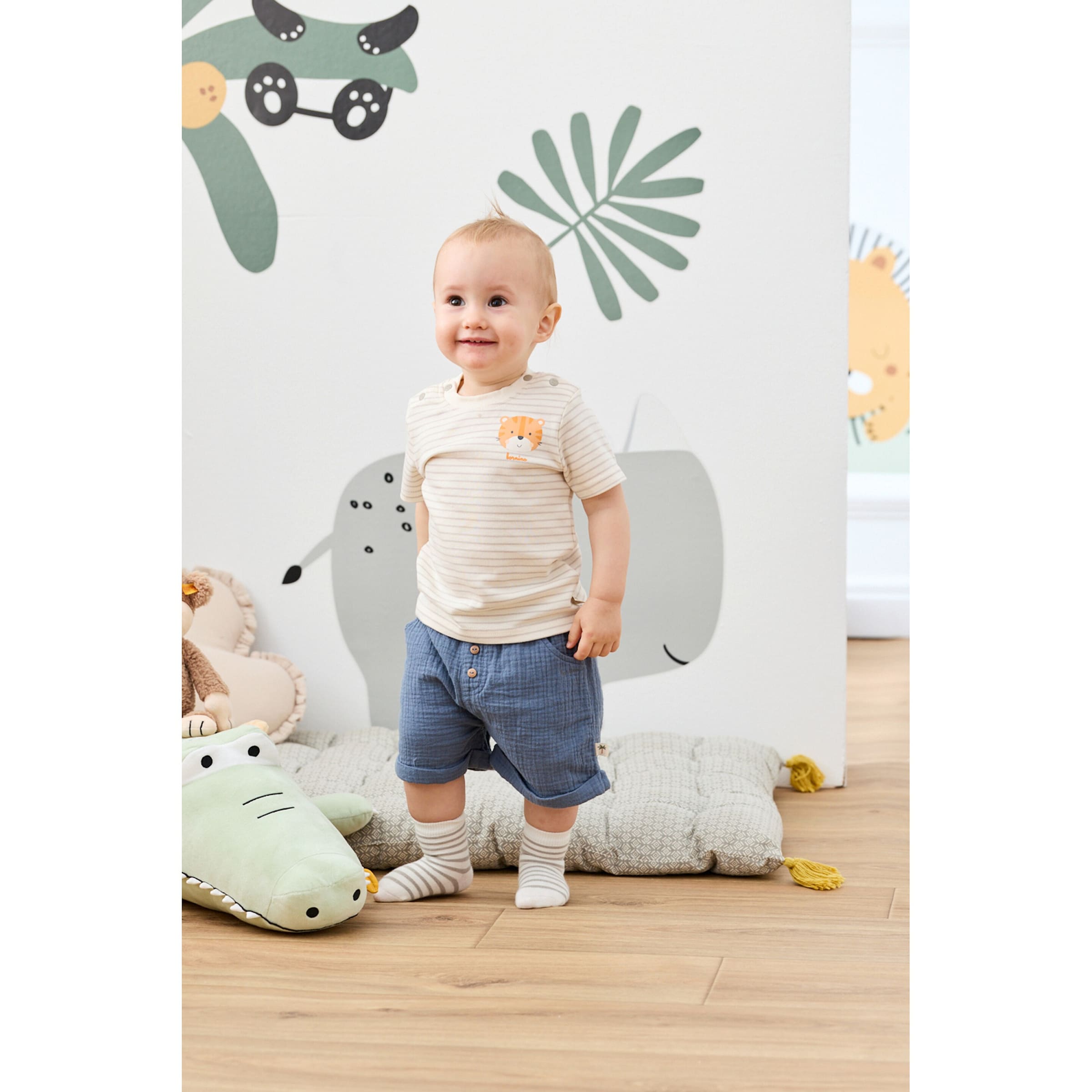 Thumbnail - Bornino Sunny Adventure T-Shirt Ringel Tiger