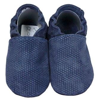 Krabbelschuhe blau geprägt