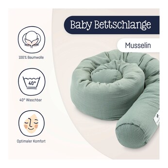 Bettschlange Musselin 180 cm