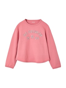 Langarmshirt mit Applikation Mädchen, Baumwolle