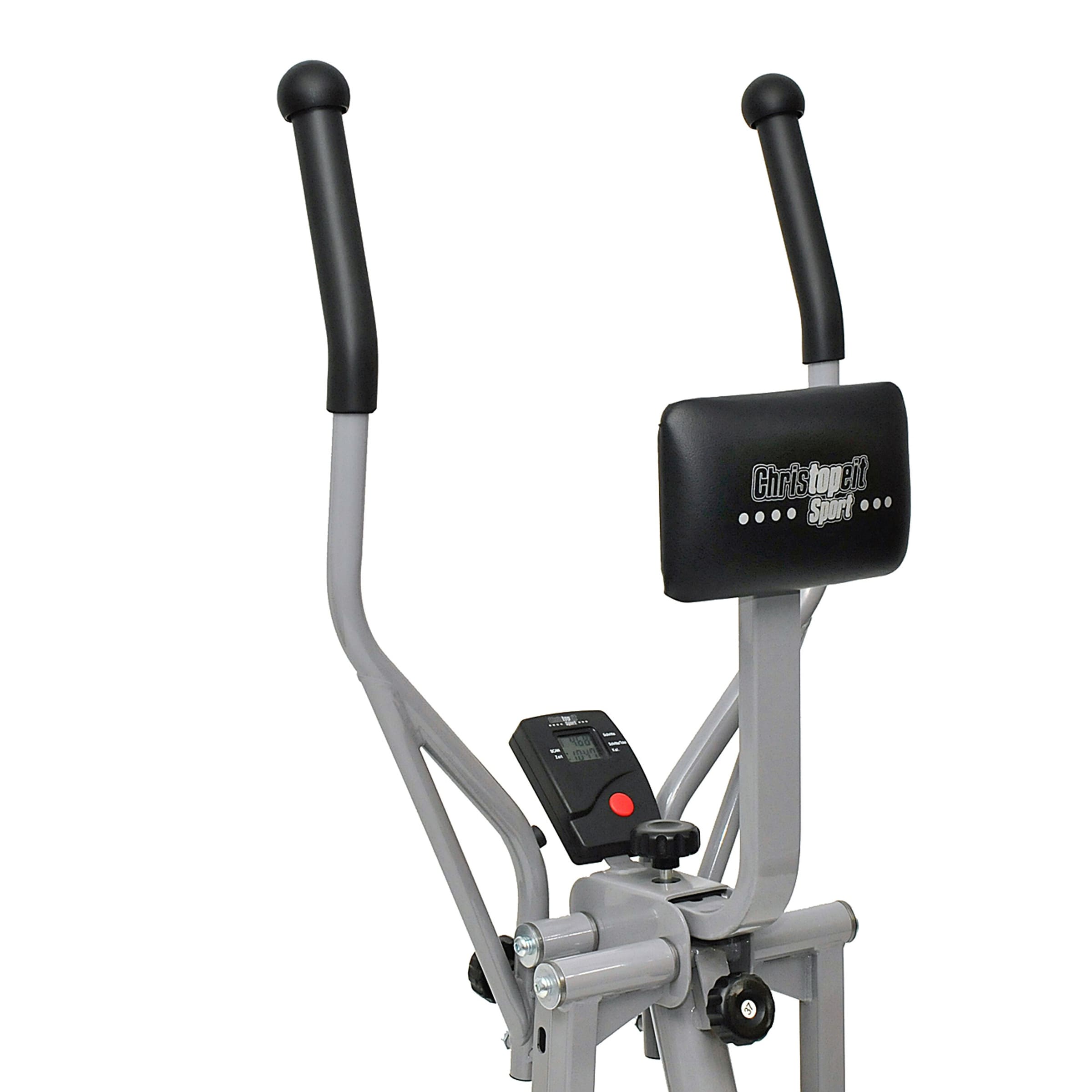 FITFIU FITNESS BELI-150 Crosstraining, crosstraining, crosstrainer met verstelbaar zadel en multifunctioneel lcd-display, fitnessapparaat voor conditie- en cardio-training