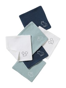 6er-Pack Baby Waschlappen mit Aufbewahrungsbeutel BASIC