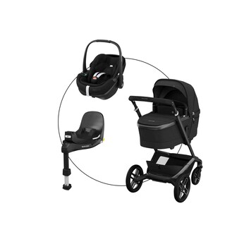 Kombikinderwagen Fame inkl. Babyschale Pebble 360 Pro 2 und Isofix-Basis FamilyFix 360 Pro