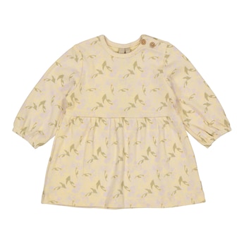 Robe à manches longues fleurs côtes