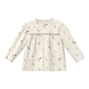 Musselin-Bluse Blumen Bienen