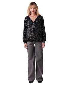 Paillettenbluse für Schwangerschaft und Stillzeit