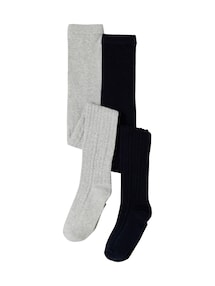 2er-Pack Mädchen Strumpfhosen aus Musterstrick