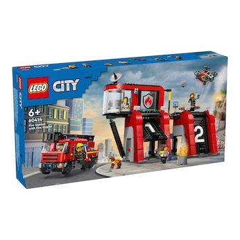 60414 Feuerwehrstation mit Drehleiterfahrzeug