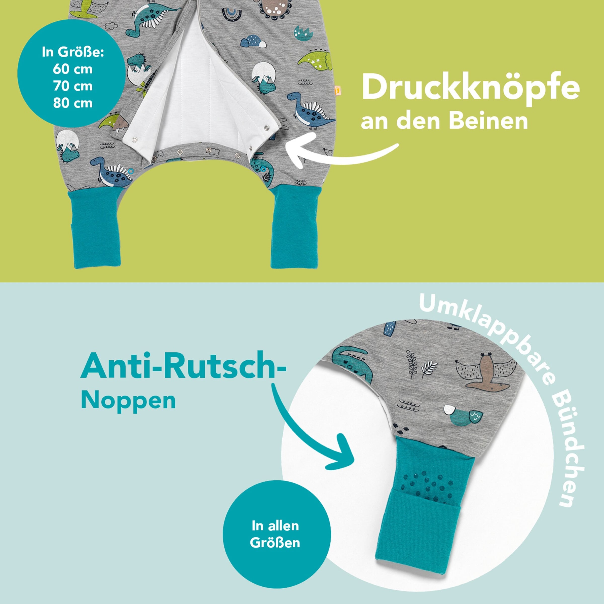 Schlummersack Schlafsack mit Füßen 1.0 Tog