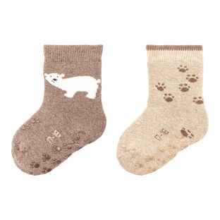 2er-Pack ABS-Krabbelsocken Eisbär