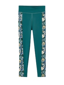 Mädchen Sportleggings mit Blumenstreifen an den Seiten