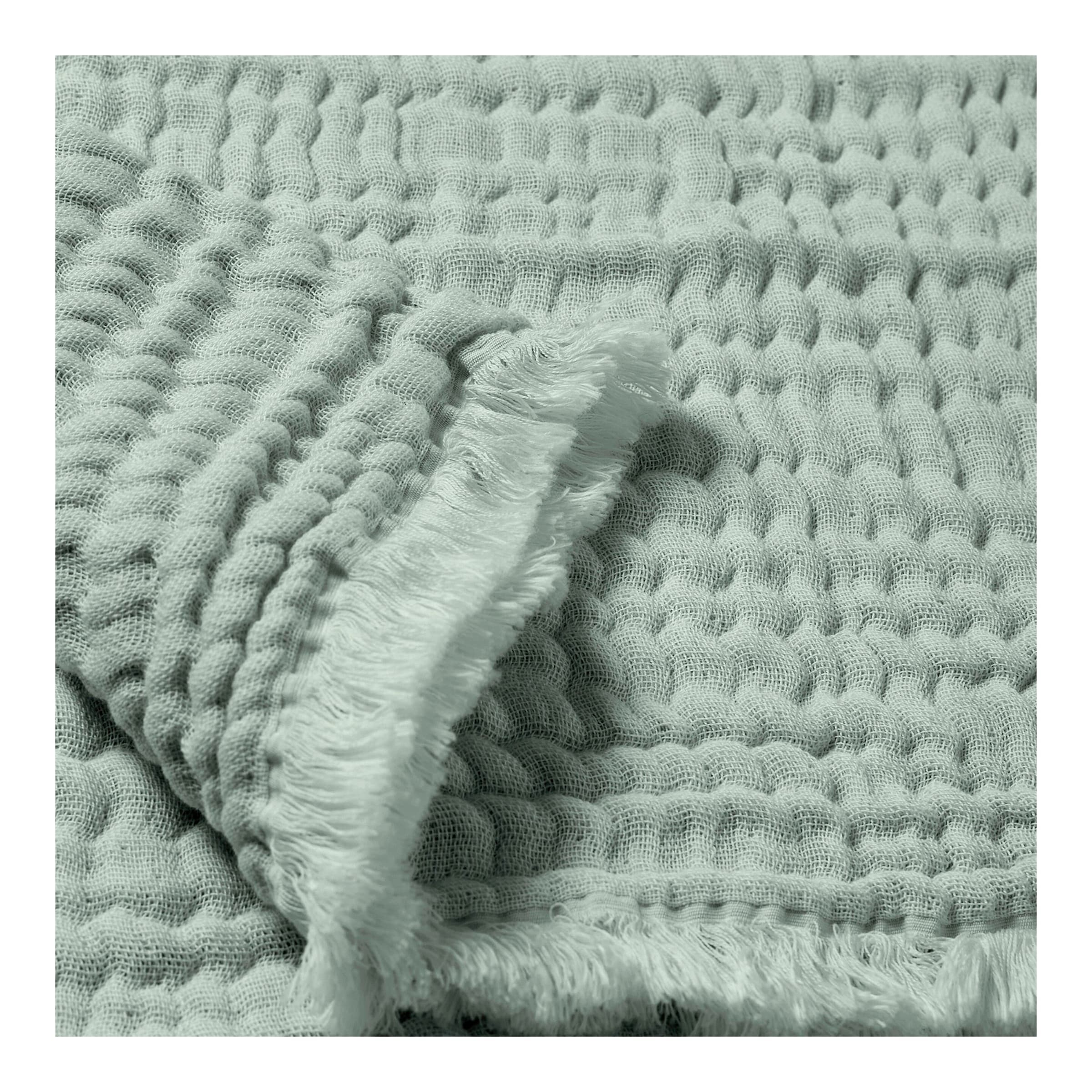 Nordic Coast Company Babydecke Musselin Fransen 80x80cm