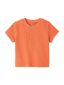 Baby T-Shirt mit Knopfleiste, Bio-Baumwolle