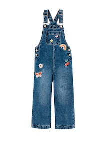 Mädchen Jeans-Latzhose mit weitem Bein