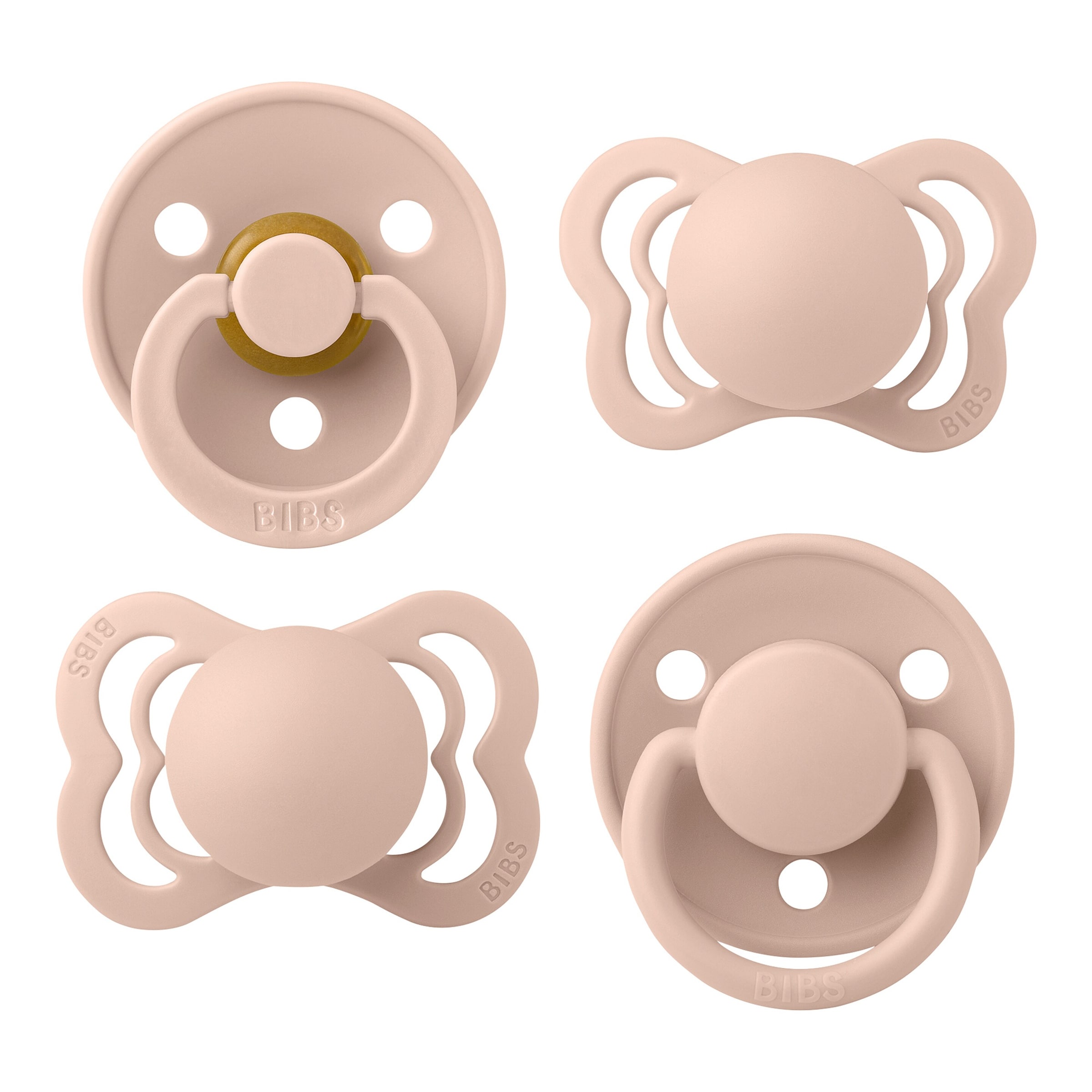 Bibs 4-er Pack Try-It Collection Schnuller Latex, 0-6M