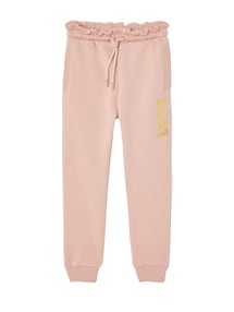 Mädchen Jogginghose mit Motiv am Bein, Recycling-Polyester