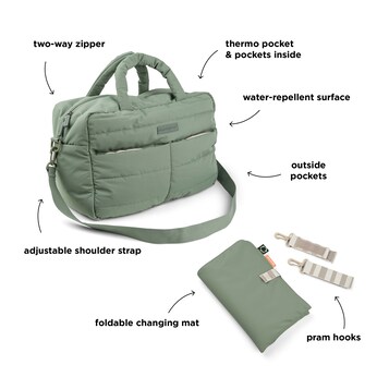 Gesteppte Wickeltasche