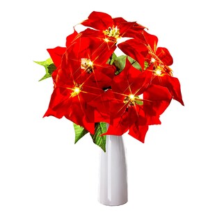 LED-Weihnachtsstrauß + Gratis Vase