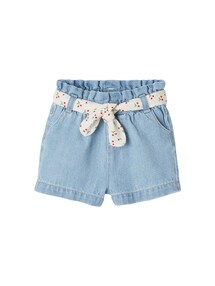 Baby Paperbag-Shorts mit Stoffgürtel