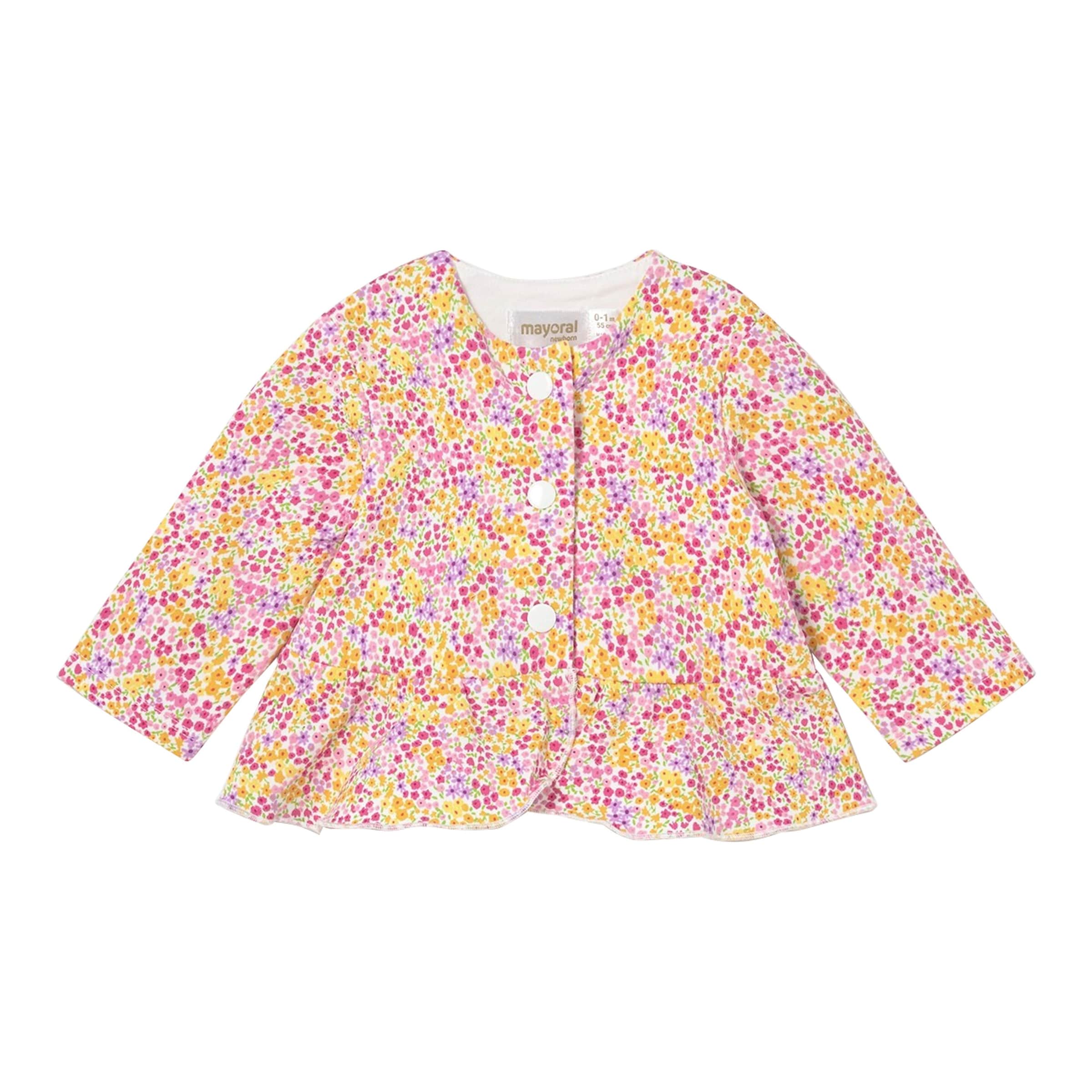 Mayoral 3-tlg. Set T-Shirt, Jacke und Leggings Blumen