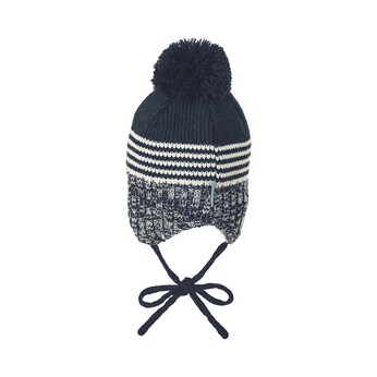 Wintermütze Strick Bommel
