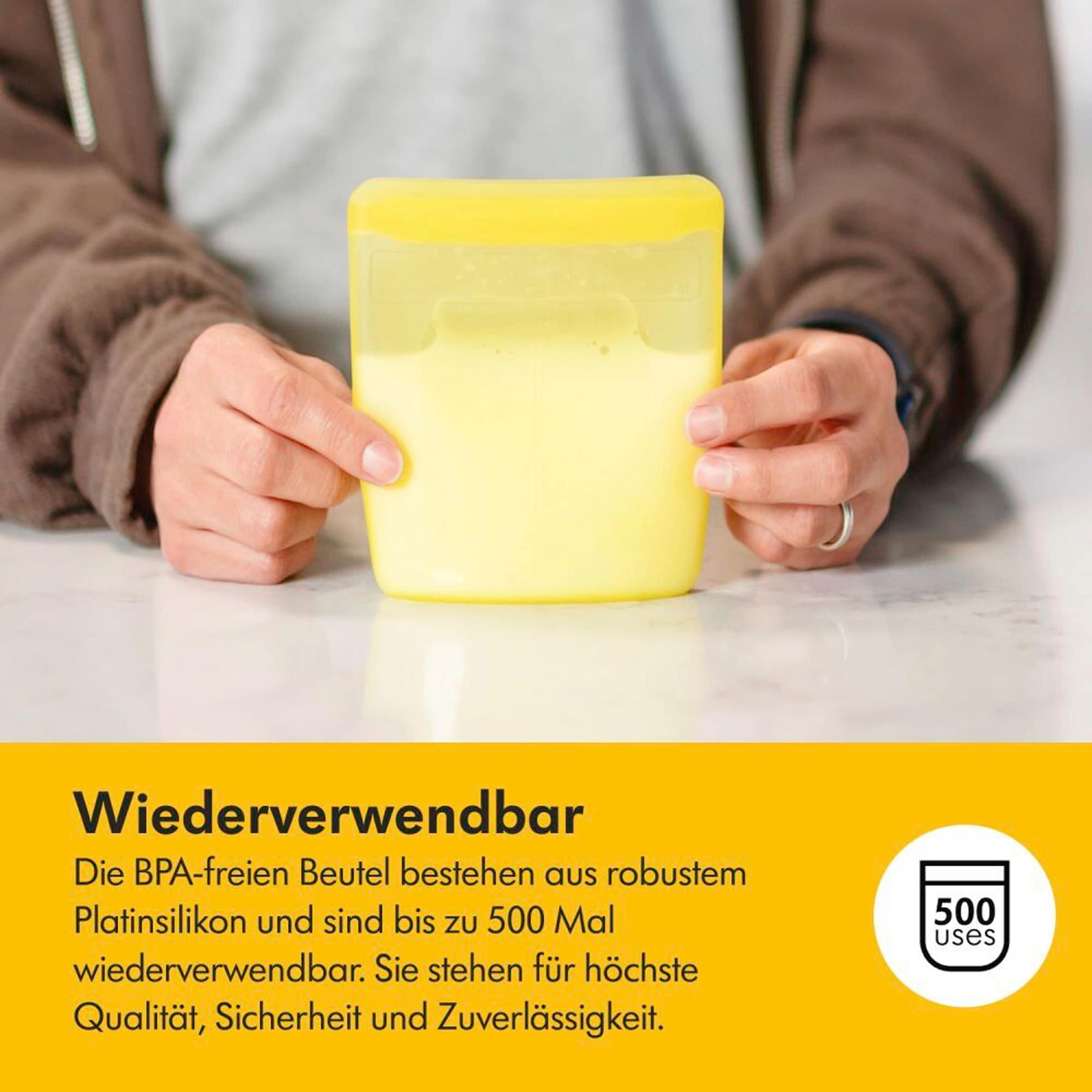 Medela Silikon Muttermilchbeutel wiederverwendbar, 5 Stück