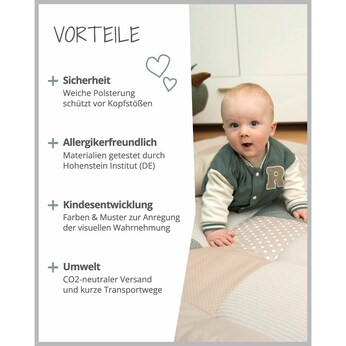 Krabbeldecke & Laufgittereinlage Waffelpiqué 120x120 cm