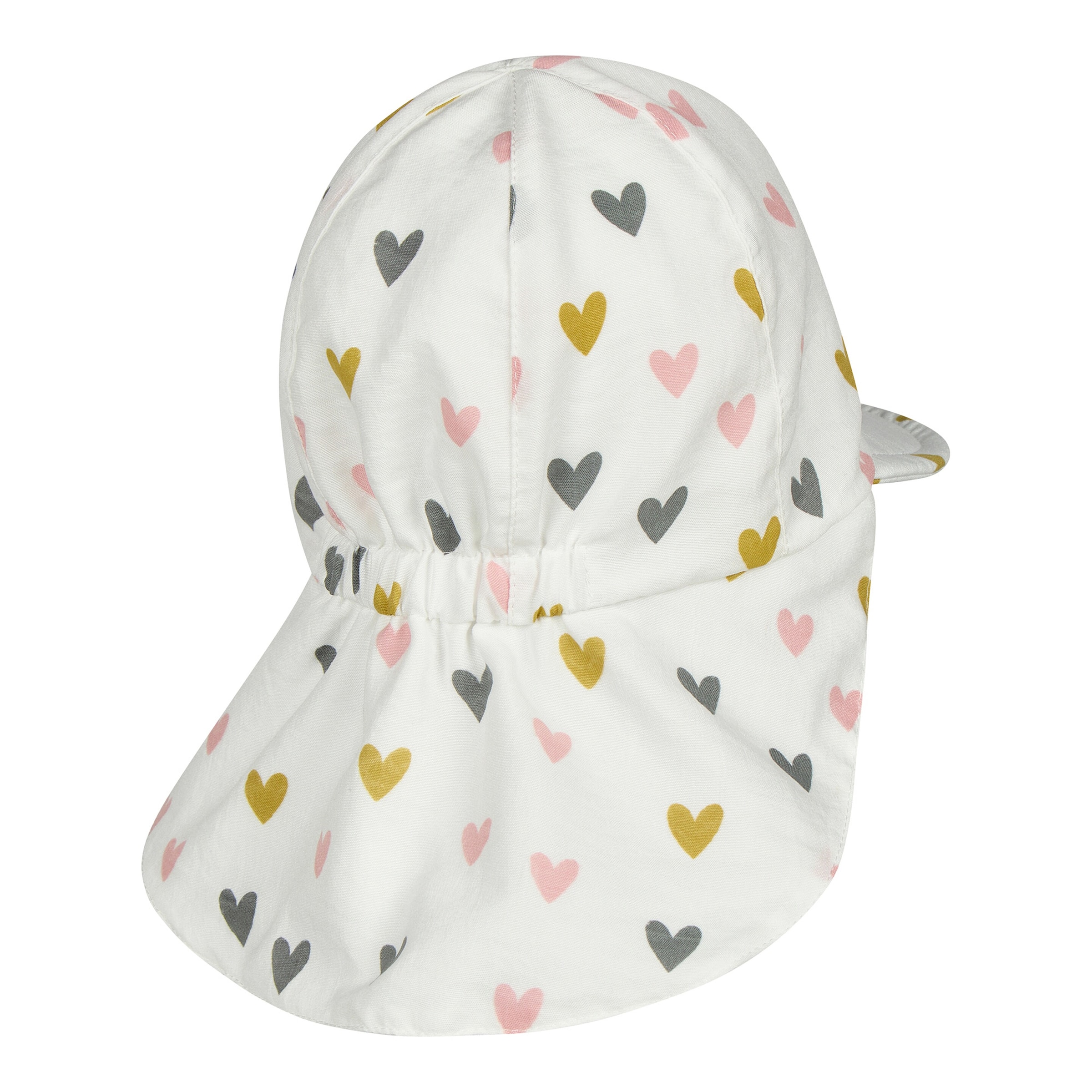 Schirmmütze mit Nacken- und UV-Schutz Herzen