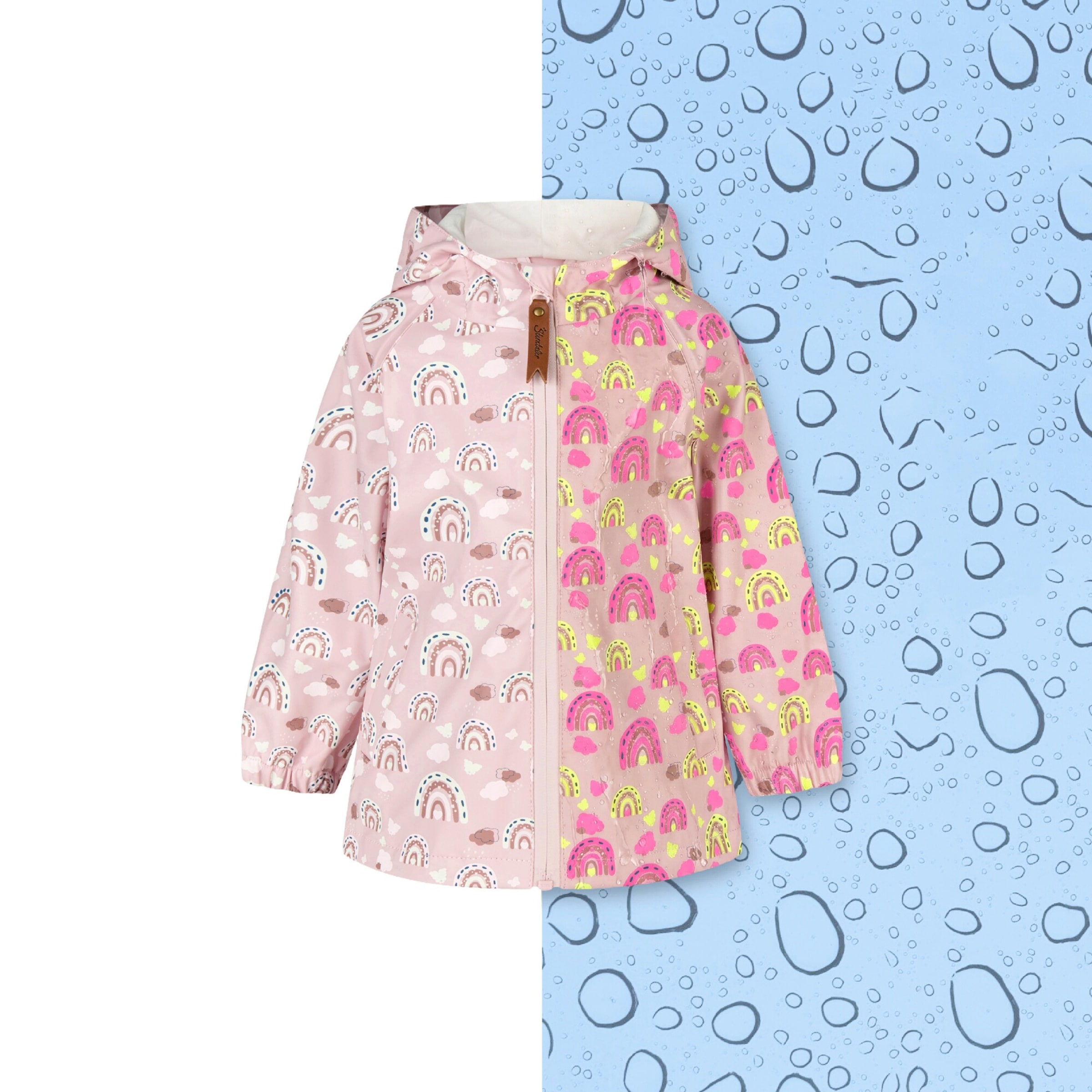 Sterntaler Regenjacke mit Kapuze Regenbögen Farbwechsel