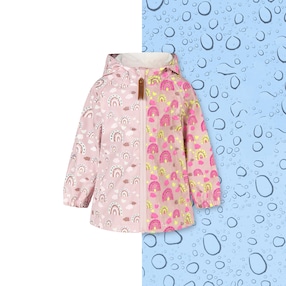 Regenjacke mit Kapuze Regenbögen Farbwechsel