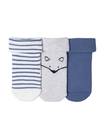 3er-Pack Baby Socken mit Fuchsmotiv für Jungen