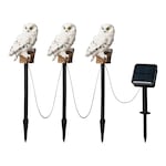 Solar-LED-Stecker "Schneeeule", 3 Stück