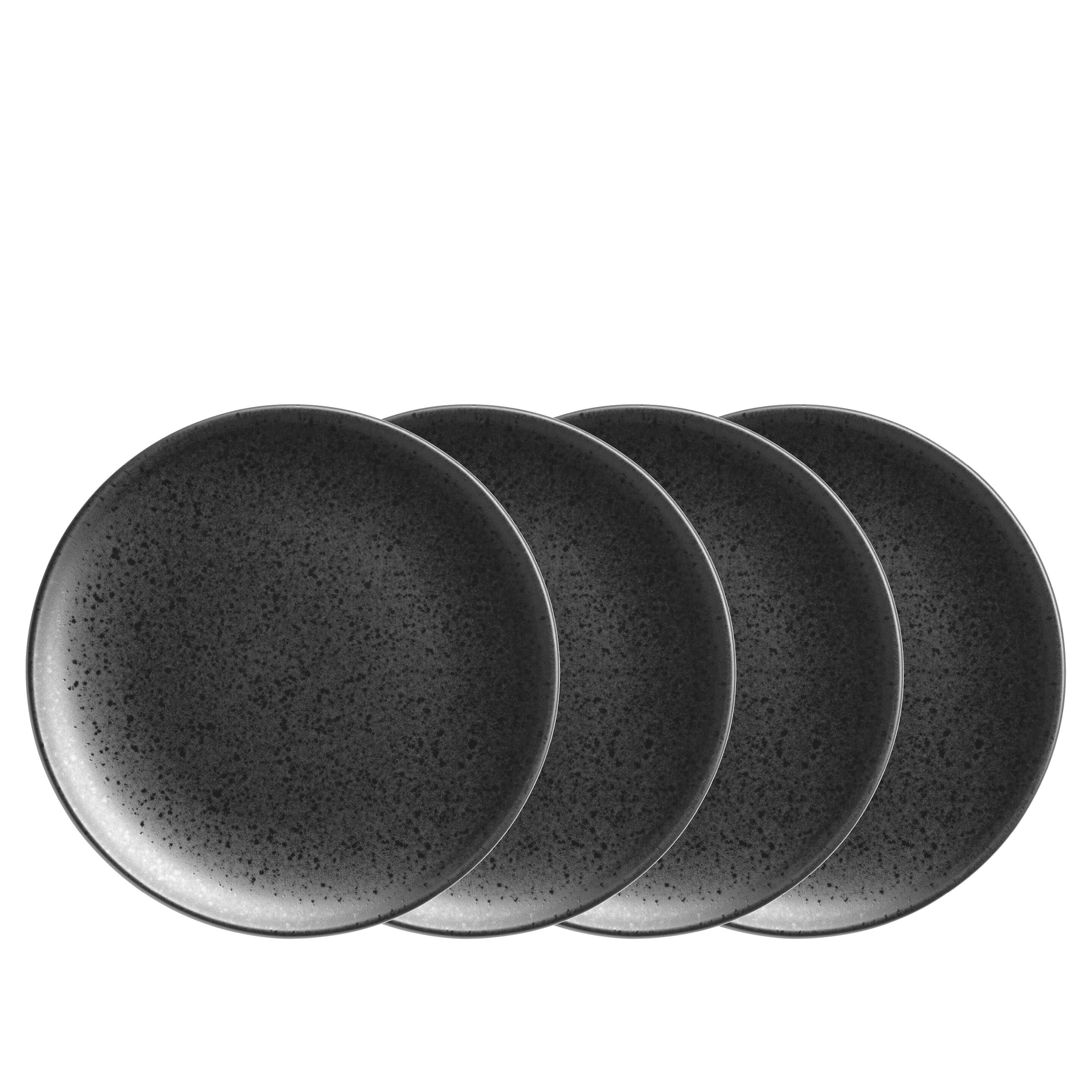 Dessertteller-Set, Steinzeug Essential