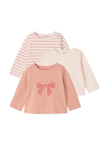3er-Pack Baby Langarmshirts BASIC