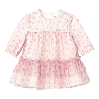 Tüllkleid langarm Blüten