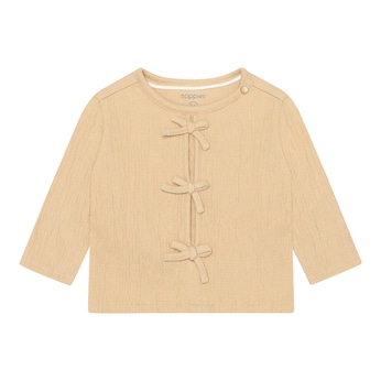 T-shirt crêpe manches longues noeuds