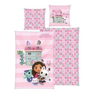 Renforcé Wende-Bettwäsche Gabby's Dollhouse 80x80 / 135x200 cm