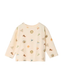 Shirt Baby mit Allover-Print, Druckknopföffnung am Rücken